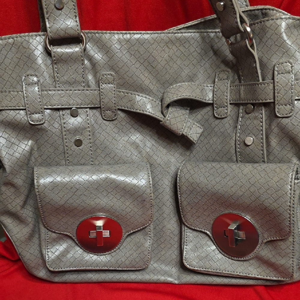 Chic Gray Women's Large HANDBAG